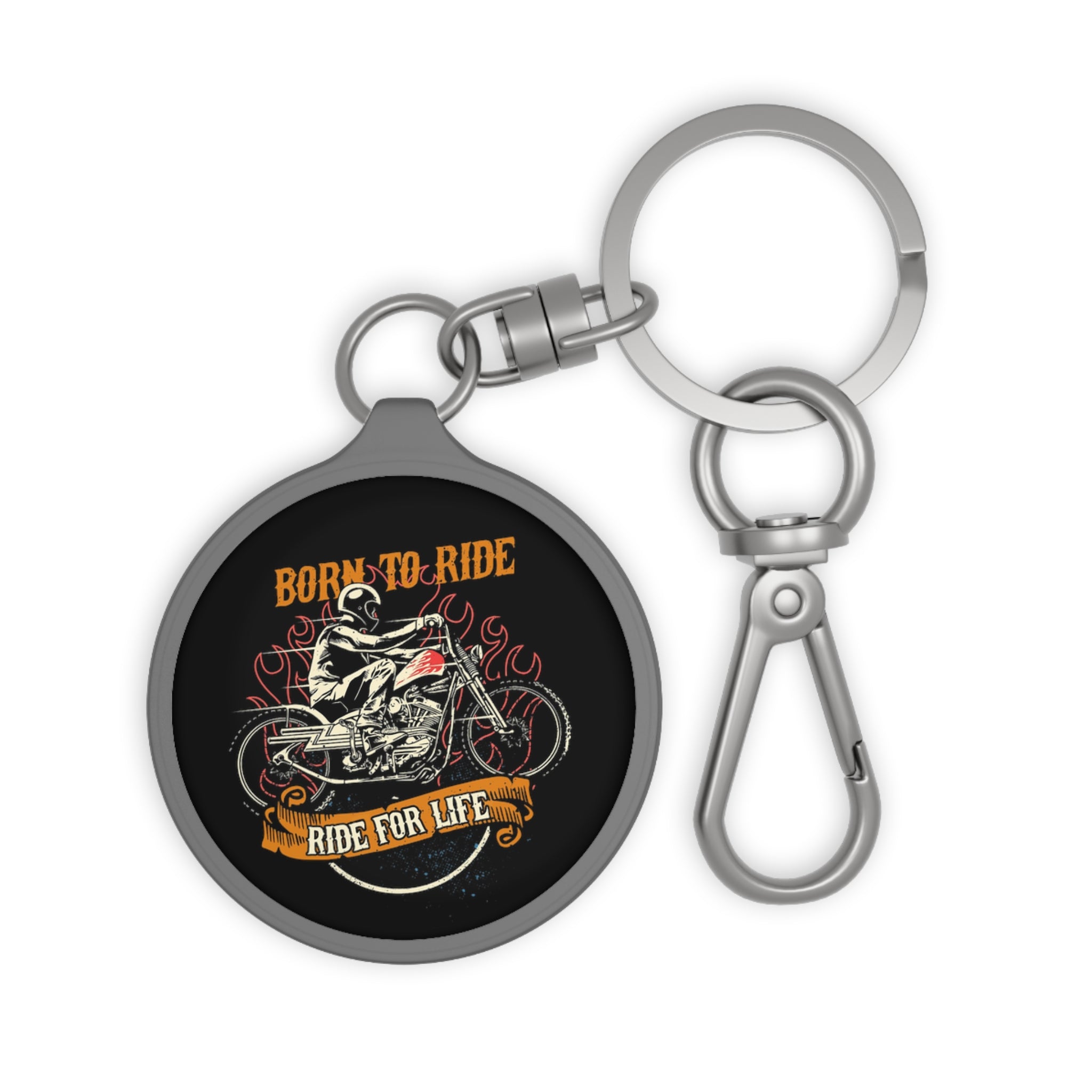 Motorcycle Keyring tag featuring a motorcycle design, perfect for motorcycle enthusiasts and riders.